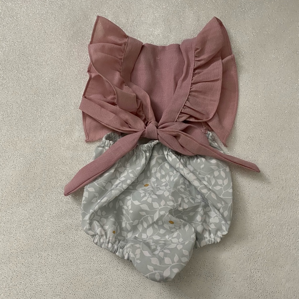 Baby Girls Rory Pink & Flowered Romper - Picture 4 of 8
